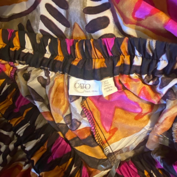 Cato Multicolor Geometric Maxi Circle Skirt - Picture 3 of 5